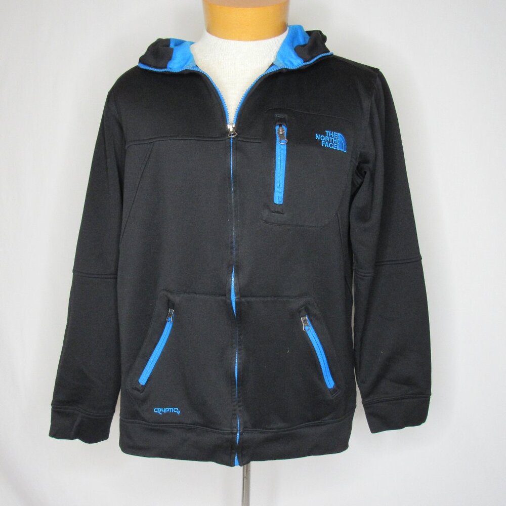 The North Face Black Cryptic Sweatshirt Hoodie Fleece Lined Men's S Small
